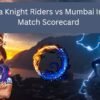 kolkata knight riders vs mumbai indians match scorecard
