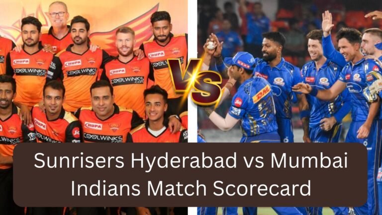 sunrisers hyderabad vs mumbai indians match scorecard