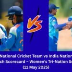 sri lanka national cricket team vs india national cricket team match scorecard