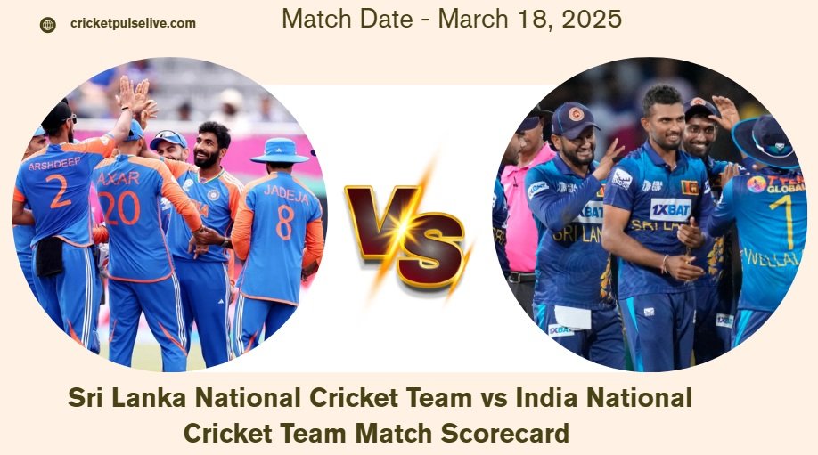 sri lanka national cricket team vs india national cricket team match scorecard