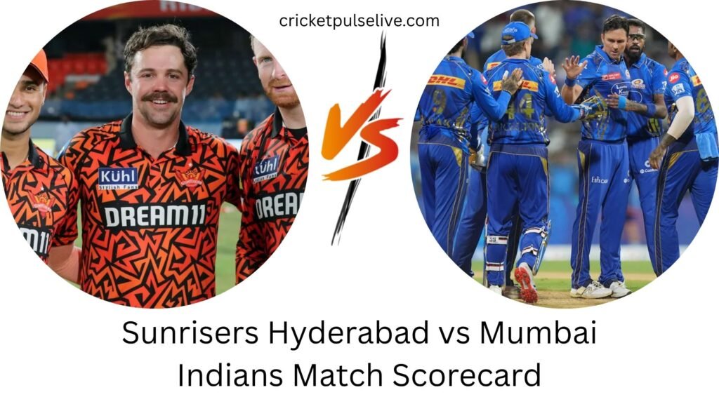sunrisers hyderabad vs mumbai indians match scorecard