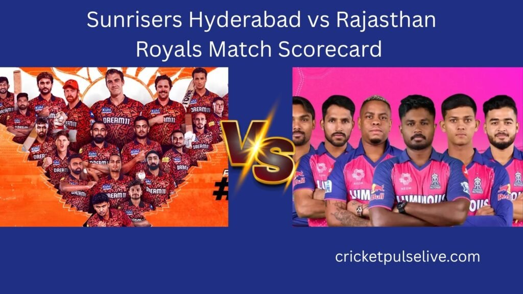 sunrisers hyderabad vs rajasthan royals match scorecard