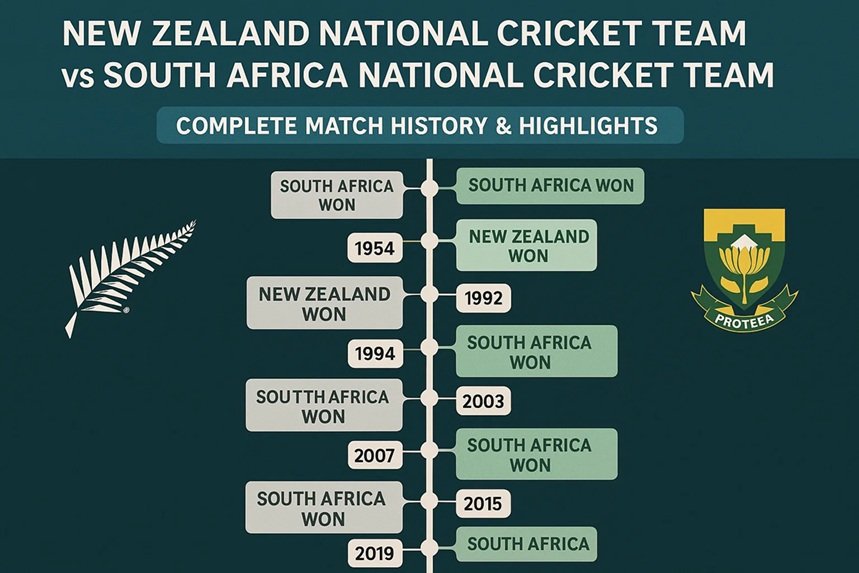 new zealand national cricket team vs south africa national cricket team timeline