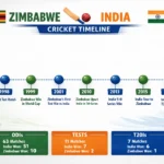 zimbabwe national cricket team vs india national cricket team timeline