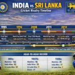 india national cricket team vs sri lanka national cricket team timeline