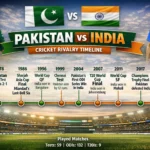 pakistan national cricket team vs india national cricket team timeline